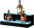 MESAlLUP Acrylic 20 Inch 2 Tier LED Liquor Bottle Display Shelf, Lighted Bar Shelves with APP or Remote Control, Mulit Color Lighting for Home Mini Bars Decor, Restaurants & Party Use