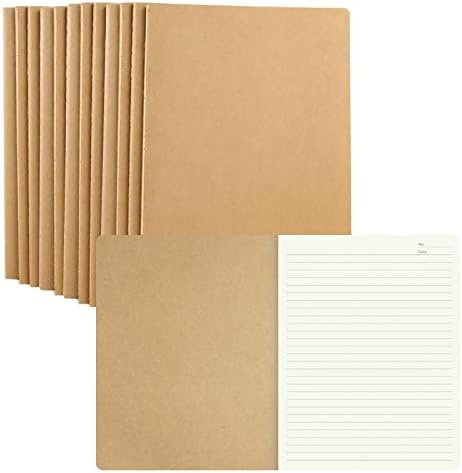 zmybcpack 12 Pack 8.5x11 inch Large Lined Notebook Journals Bulk