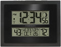 La Crosse Technology 513-75624-INT Digital Atomic Clock with Outdoor Temperature and Moon Phase,Black