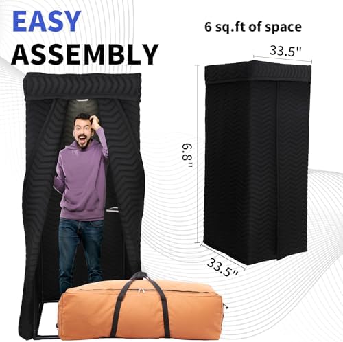 Portable Vocal Booth for Recording, Sound Booth for Home Studio