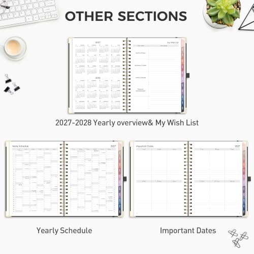 RETTACY 2027 Planner, Weekly and Monthly, Large Size (8.5" x 11")