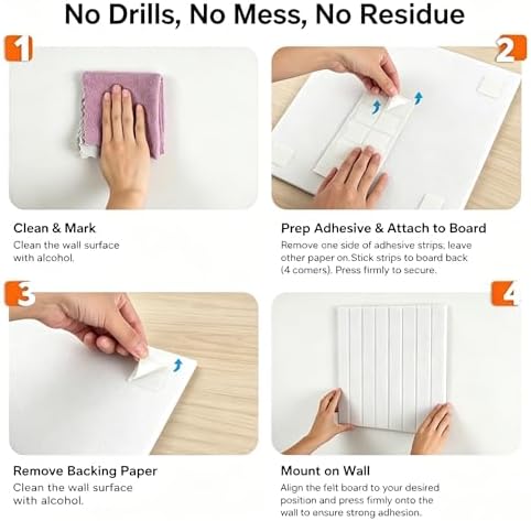 Felt Bulletin Board for Wall, White – 6 Pack Cork Board Alternative