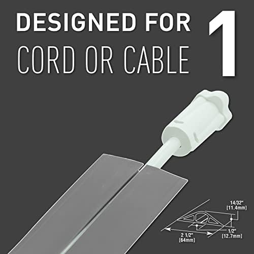 C2G Wiremold Floor Cord Management Kit, Corduct, Cord Protector, Wire Organizer and Hider, Rubber Cable Cover and Concealer, Gray, 5 Feet, CDG-5