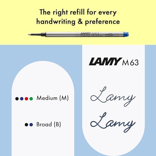 Lamy safari blue - Rollerball Pen with ergonomic grip & line width M - for pleasant long writing - made of robust ASA plastic - including rollerball refill M 63 in black