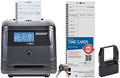 Pyramid Time Systems - Model 5000 Auto Totaling Time Clock - Black | Employee In/Out Time Tracker for Small Business, Includes 25 Time Cards, 1 Ink Ribbon Cartridge, 2 Security Keys, User Guide