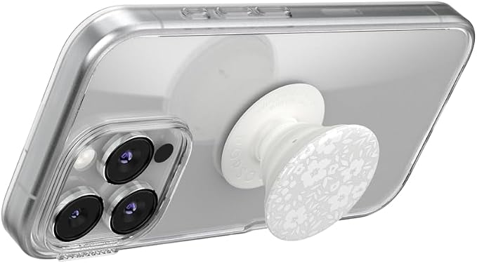 PopSockets Adhesive Phone Grip, Holder- Blanc Fresh | Secure Comfortable Hold, Anti-Drop, Kickstand, Flower, Floral, Kindle, Paperwhite, Magnetic