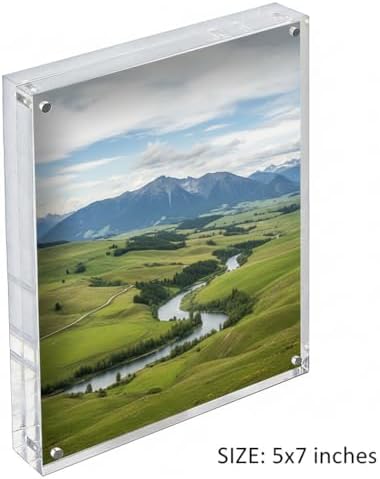 Azar Displays 104434-2PK Acrylic Photo Frame Magnetic 5x7 (2-Pack)