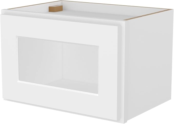 Furinno Shaker Wall Kitchen Cabinet, with Single Door, Glass Not Included, Ready to Assemble, 12 D x 18 W x 12 H, White