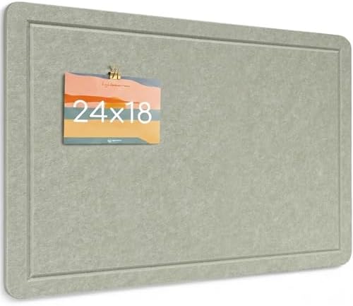 Felt Bulletin Board 24x18 inches, Decorative Pin Board for Home & Office