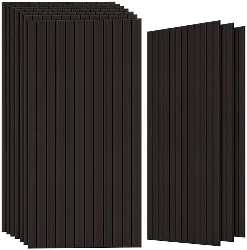 TO-TH Sound Proofing Wall Panels Decorative Acoustic Panel 10 Pack, Ebony