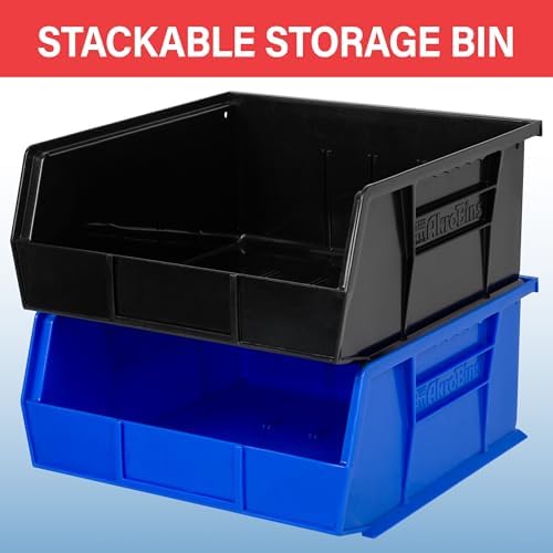 Akro-Mils 30235 AkroBins Plastic Storage Bins, 11"x11"x5", Green, 6-Pack