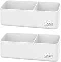 loukin Magnetic and Adhesive Marker Holder, Dry Erase Accessory Tray, Magnetic Storage Organizer for Whiteboard, Glass or Refrigerators 2 Pack(White)