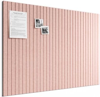 Bumusty 48"x 36" Large Felt Bulletin Board Tiles, Pink