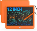 Bravokids 12 Inch LCD Writing Tablet for 3-8 Year Olds - Electronic Drawing Pad and Doodle Board as Educational Birthday Gifts for Girls and Boys (Orange)