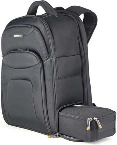 StarTech Unisex Backpack, Laptop/Tablet Pockets, Nylon, Black