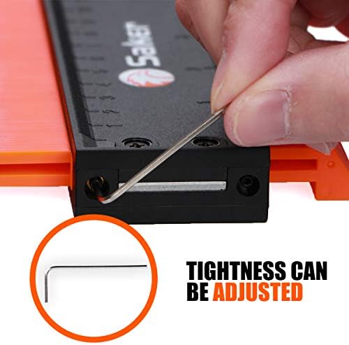 Saker Contour Gauge Profile Tool with Lock 10Inch, Father's Day Packaging