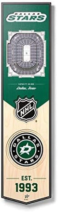 YouTheFan NHL Dallas Stars 3D 8 x 32 Stadium Banner