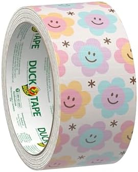 Duck Brand Duct Tape Colors and Patterns, 1.88 Inches x 10 Yards, Groovy Daisies Duct Tape Pattern, 6 Rolls