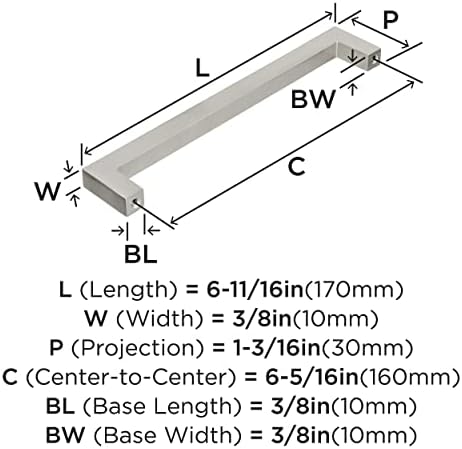 Amerock 25 Pack 6-5/16" Monument Satin Nickel Drawer Pull