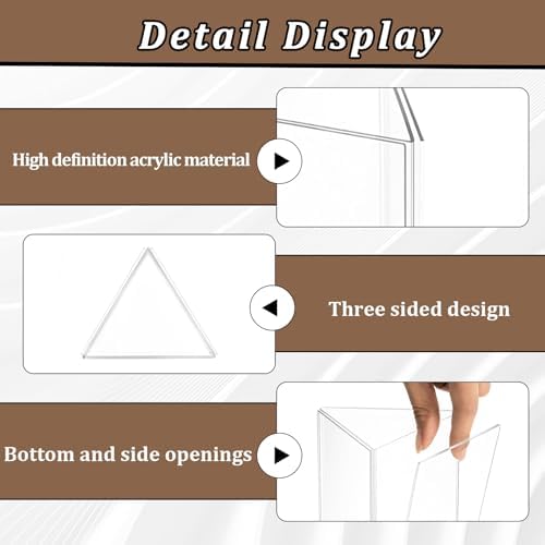 4 Pack 3 Side Table Tent Sign Holder Acrylic, 4 x 9 Inch
