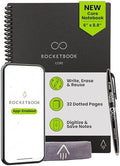 Rocketbook Core Reusable Smart Notebook, Executive Size 6x8.8, Black