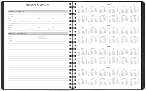 AT-A-GLANCE 2027 Appointment Book Planner, Daily, 8.5" x 11", 24-Hour, Black (702140527)