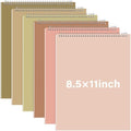 Maitys 6 Pcs Steno Spiral Notebooks, Attractive Color, Rustic Style