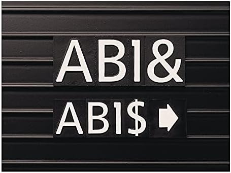 Quartet Characters for Magnetic Letter Boards, Helvetica Font, 1 Inch, 128 Characters per Set, White (M1)