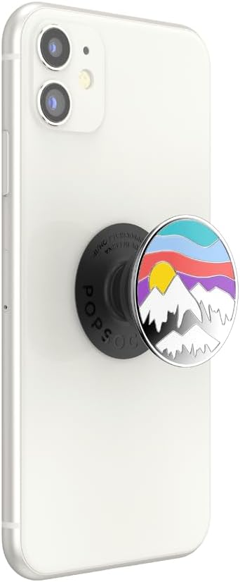 PopSockets Adhesive Phone Grip, Holder- Altitude Adjust | Secure Comfortable Hold, Anti-Drop, Kickstand, Enamel, Designs, Nature, Leaf