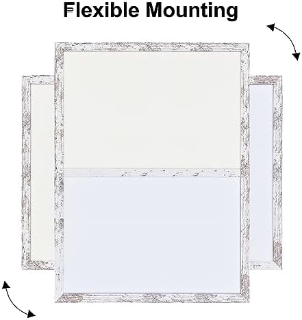 Bulletin Board Whiteboard White Felt Board Combo for Office School Kitchen Bedroom, White Wood Frame,17.7"*23.6",Whiteboard+WH-4560WH