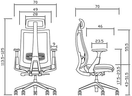 Office Chair Ergonomic High Back Executive Mesh Chair Adjustable Lumbar Support Armchair (Color: A) (Color : E) (C)
