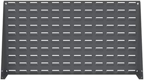Akro-Mils 98636 Heavy Duty Steel Louvered Panel Standing Work Bench Storage Rack Garage Organizer for Mounting AkroBin Storage Bins, 36-Inch L x 8-Inch W x 20-Inch H, Grey