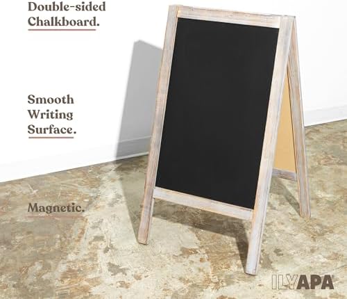 Ilyapa A Frame Chalk Board Easel Sign 40x20 in - Sandwich Signs Outdoor