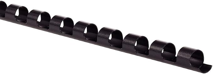 GBC Binding Spines/Spirals/Coils, 1/2" Diameter, 90 Sheet Capacity, CombBind, Black, 100 Pack (4000068)