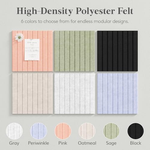 Lifewit Large Felt Bulletin Board with Self-Adhesive 48" x 36" - 12 Pack