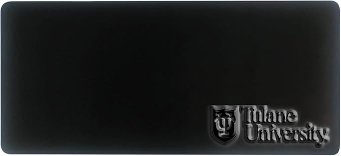 Tulane University Alumni Desk Mat, Durable Office Supplies, Non-Slip Base, Responsive Desk Pad with Smooth Surface, Black
