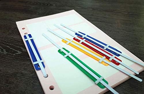 100 Pcs Plastic Paper Fasteners Colorful Plastic Document File Fastener 2-Hole Binder Clips Paper, Loose-Leaf Binding Clamp