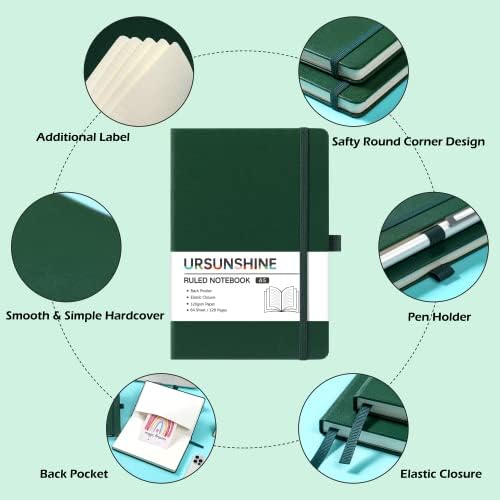 Ruled Notebook/Journal - Classic Lined Journal/Notebook, 5.3'' x 8.26''