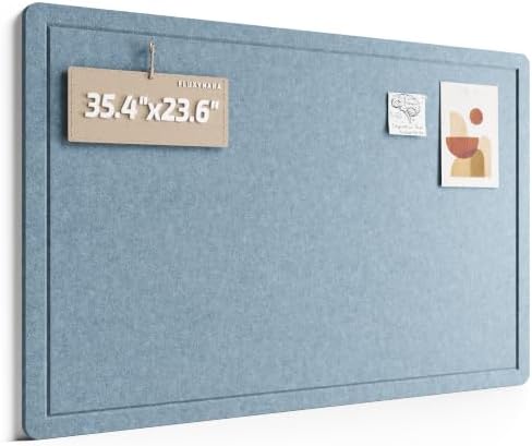 Fluxynara 35.4" x 23.6" Bulletin Board, Dusty Blue