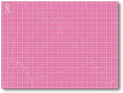 KC GLOBAL A2 (24"x18") Self-Healing Cutting Mat (Pink) - Sturdy, Reversible, Eco-Friendly, Non-Slip. Premium Desk Mat for Crafters, Quilters, and Hobbyist