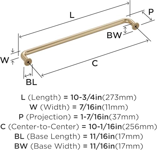 Amerock 10-1/16" Factor Golden Champagne Drawer Pull