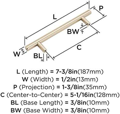 Amerock 5-1/16" Bar Pulls Champagne Bronze Drawer Pull