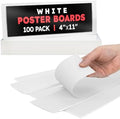Hygloss White Poster Board 4 x 11-100 Count Bulk Pack, 10 Pt. Thickness