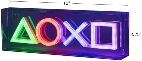 Paladone Playstation LED Neon Light - Free Standing or Wall Mountable - Game Room Accessories & Decor for Gamers