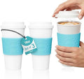 Copco Acadia Travel Mugs, 16 Oz - Azure Blue, Set of 3