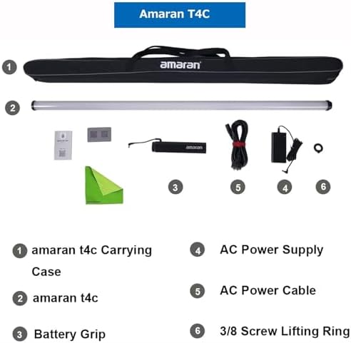 Aputure Amaran T4C RGBWW LED Tube Light,40W 2500K-7500K (120cm)