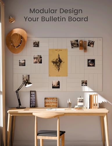 Fluxynara Felt Bulletin Board & Cork Board Alternative, Milky White