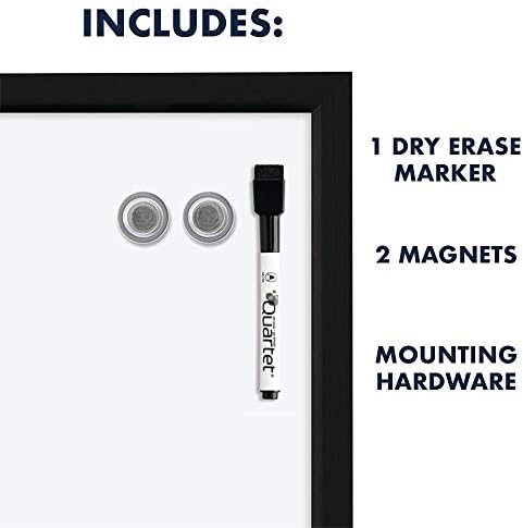 Quartet Magnetic Whiteboard, 17 x 23 inches White Board, Dry Erase Board, Black Frame (MWDW1723M-BK)