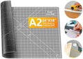 Ecraft Self Healing Cutting Mat:18" x 24" Double Sided 5-Ply Hobby Mat, A2 Rotary Cutting Sewing Mat for Crafts, Fabric,Sewing,Quilting,Scrapbooking,Projects,Grey/Black