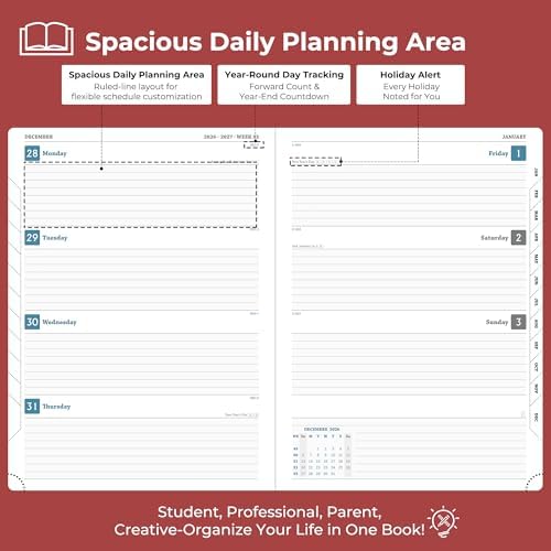 Planner 2026-2027 Daily Daily Weekly and Monthly,11.5"x8.5"